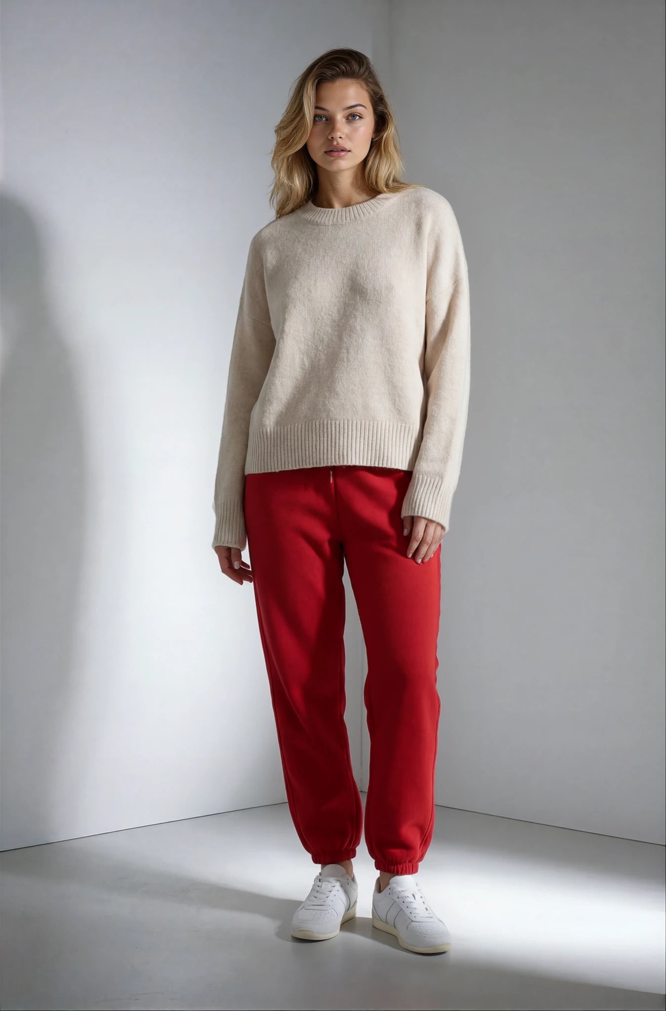 Leggings thermiques en polaire pour femmes - Pantalon d'hiver épais et chaud, couleur unie