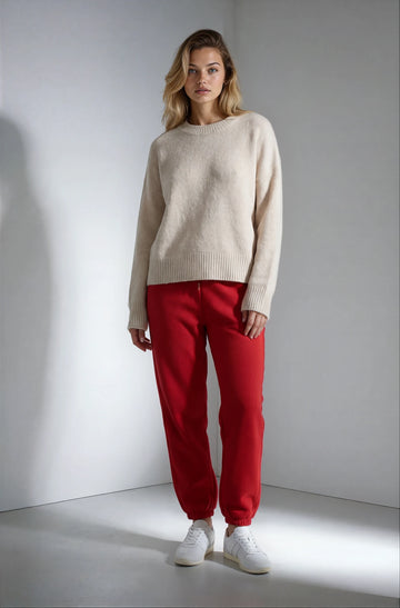 Leggings thermiques en polaire pour femmes - Pantalon d'hiver épais et chaud, couleur unie